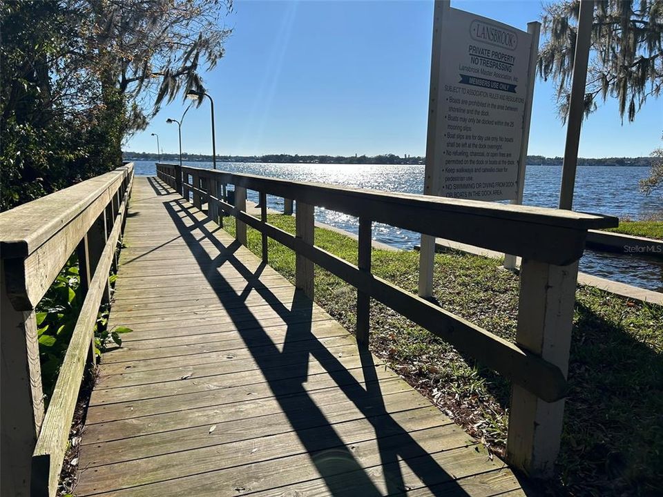 Boardwalk to the day docks at Lakefront Park!