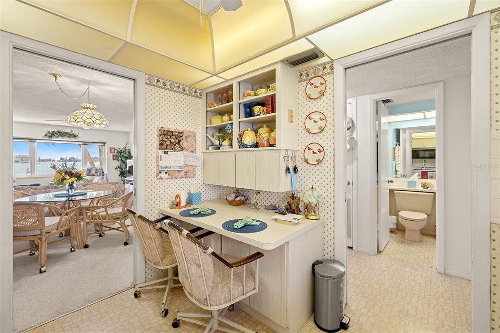 Dining space in the kitchen