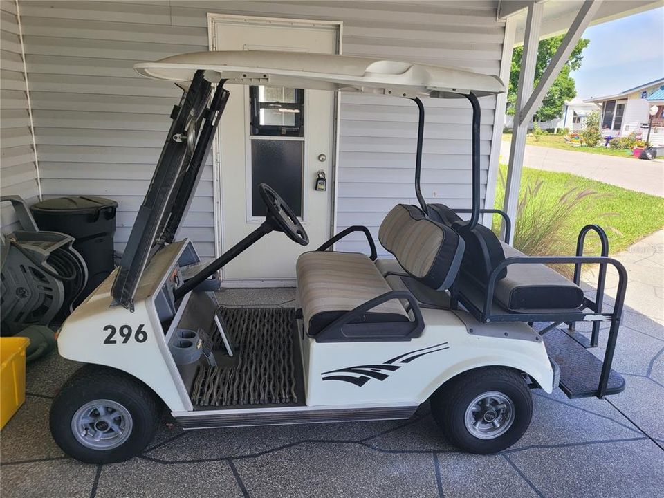 Golf cart is included