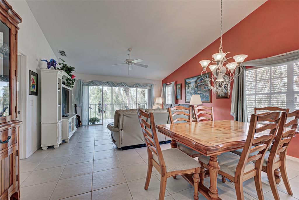 Conveniently located dining room adjoins the great room and is just off of the kitchen.