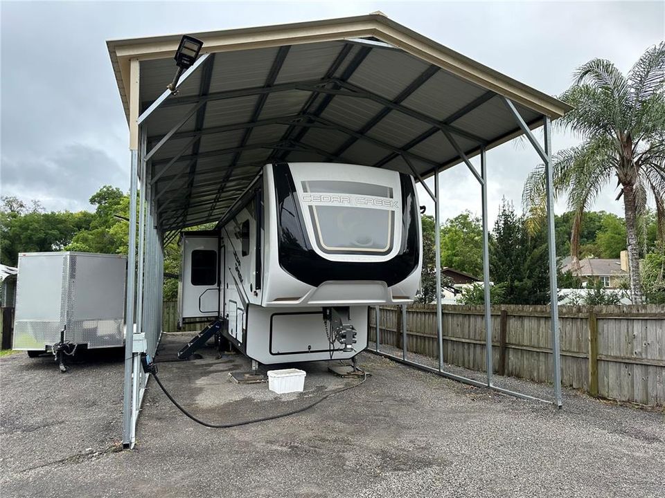 RV Parking Frontal View