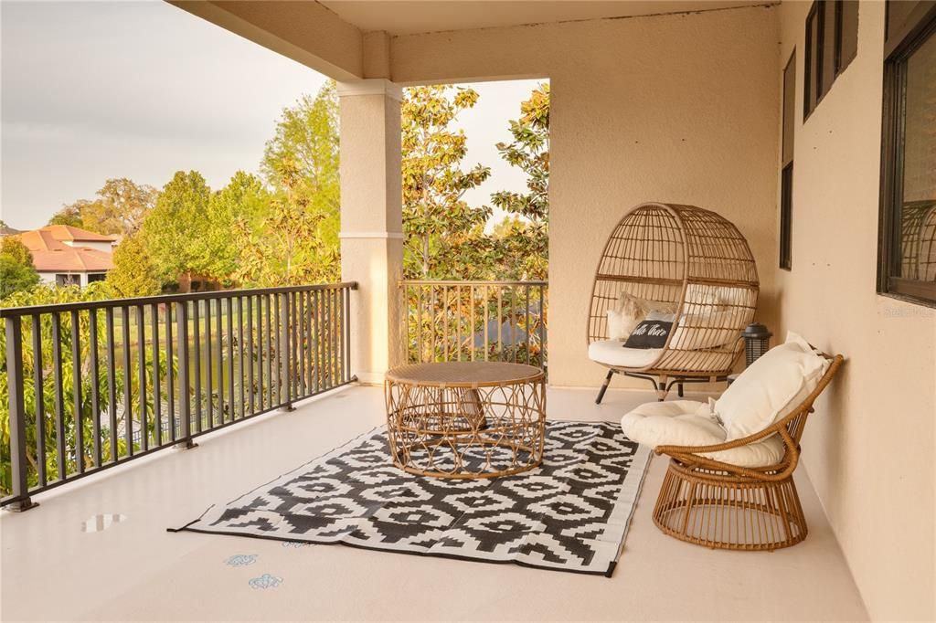 Enjoy sunsets from your private balcony off the primary suite