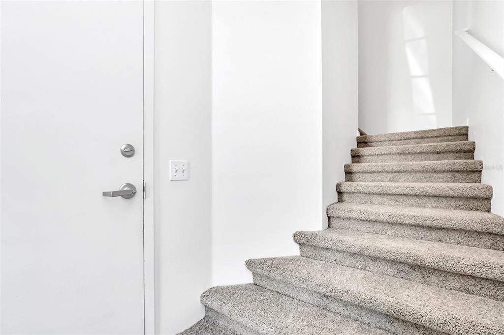 Front Entry Foyer, Door to Garage