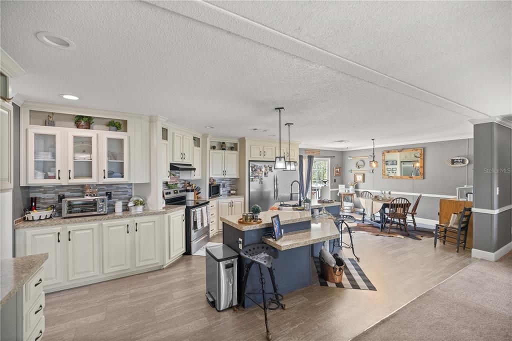 Spacious Kitchen with wet bar.