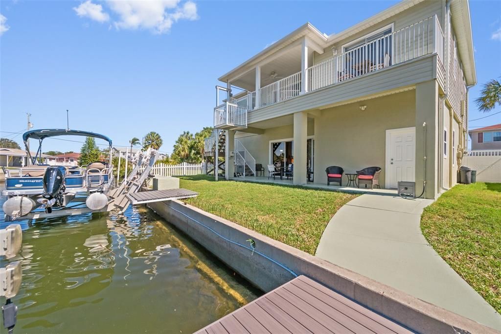 The salt water canal offers easy access to the Gulf of Mexico right from your backyard!
