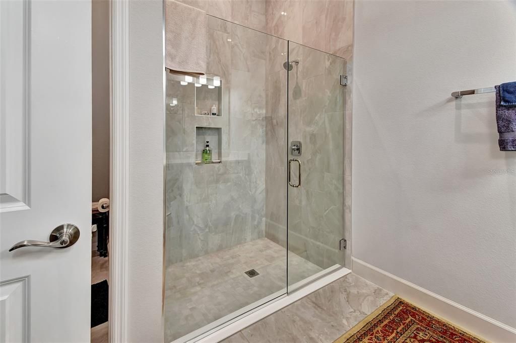 Large Walk in Shower & Privacy water closet