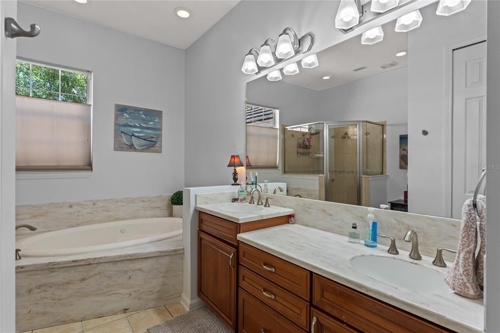 Primary Bath with Double Sinks