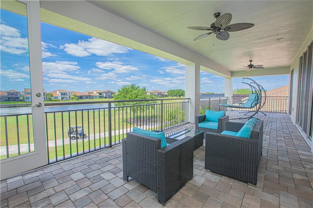 Upper Balcony Overlooks  Golf Course and Water