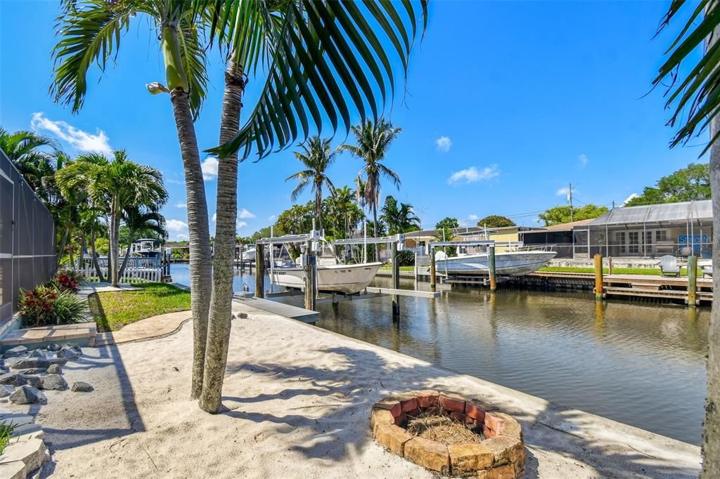 Private beach and dock