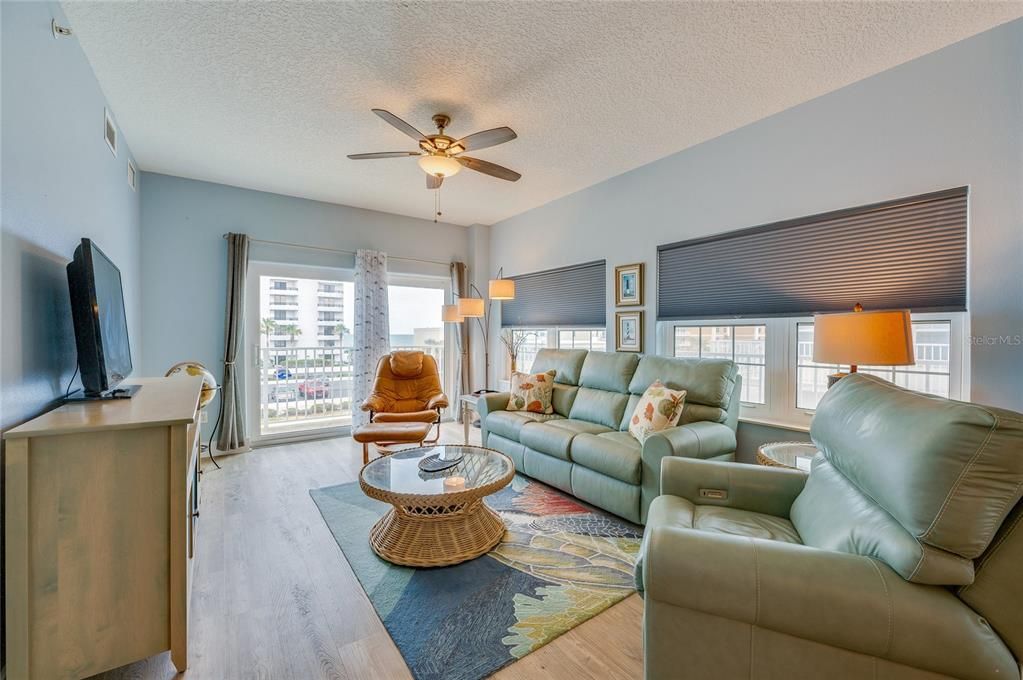 Views of the ocean and lots of natural light from new windows and sliding glass doors