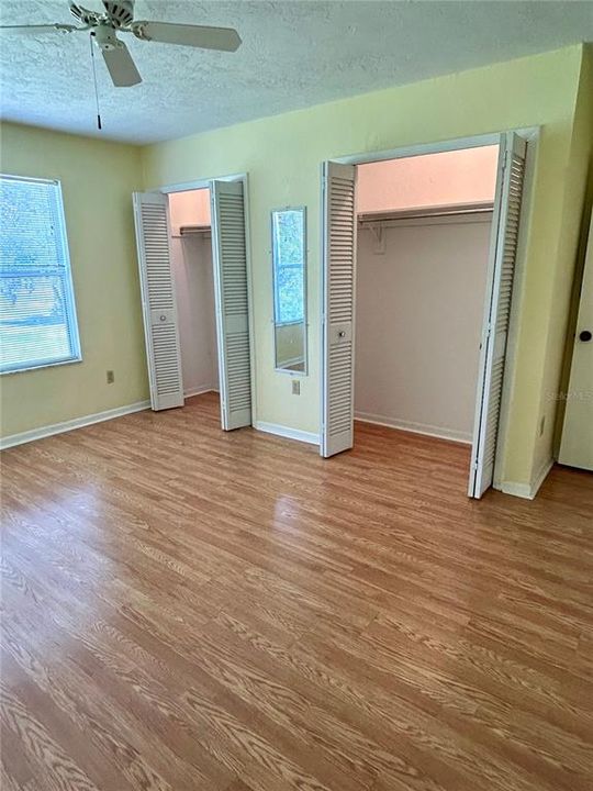 Master Bedroom Double Closets with no Separation