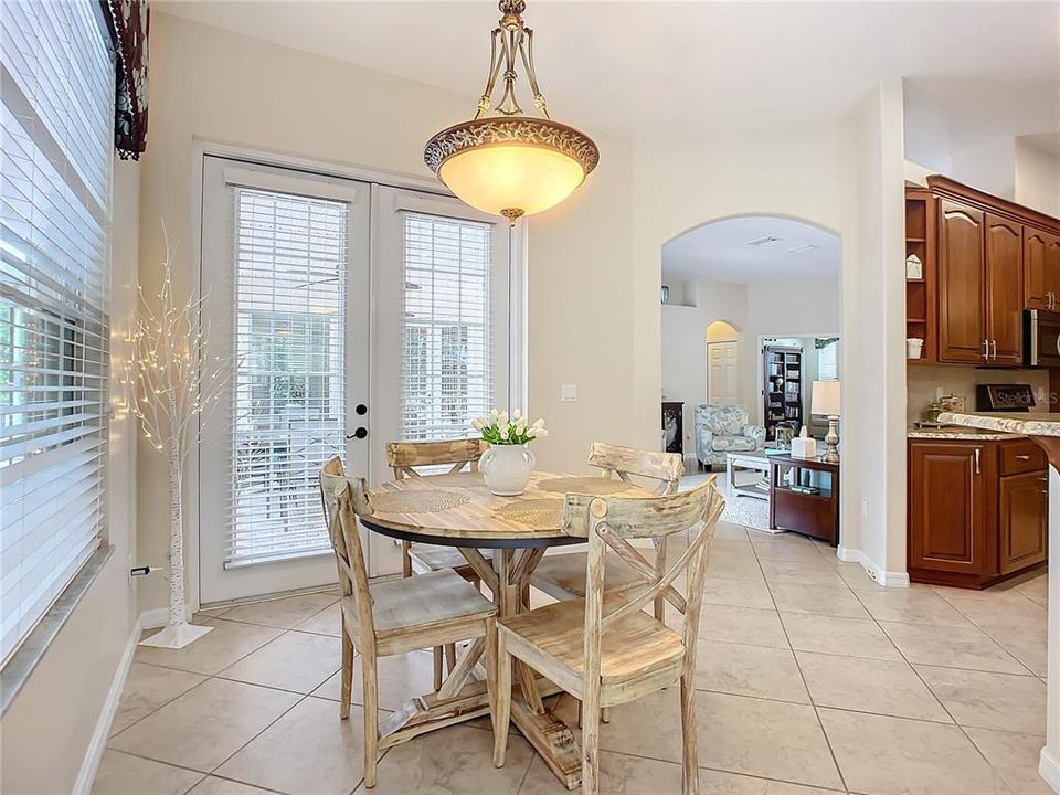 spacious nook leads to pool