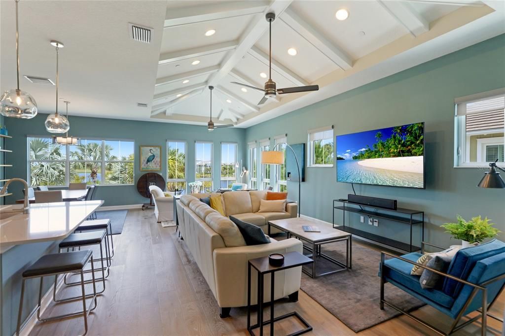 Gorgeous water views from the living and dining areas!