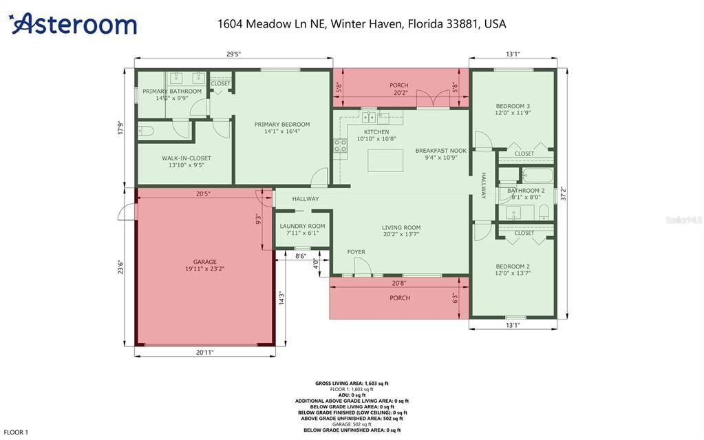 Active With Contract: $389,950 (3 beds, 2 baths, 1616 Square Feet)