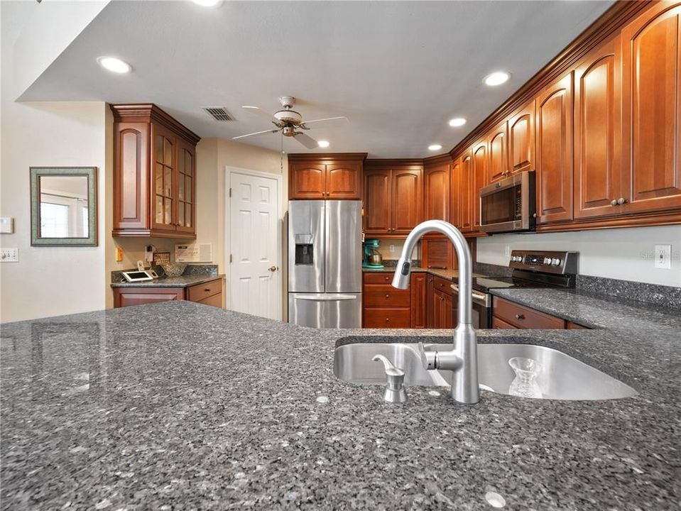 Kitchen with built in china cabinet to display favorite china