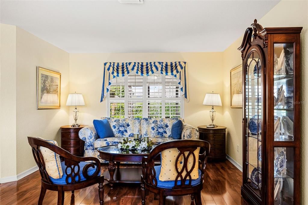 Formal Living Room, Plantation Shutters