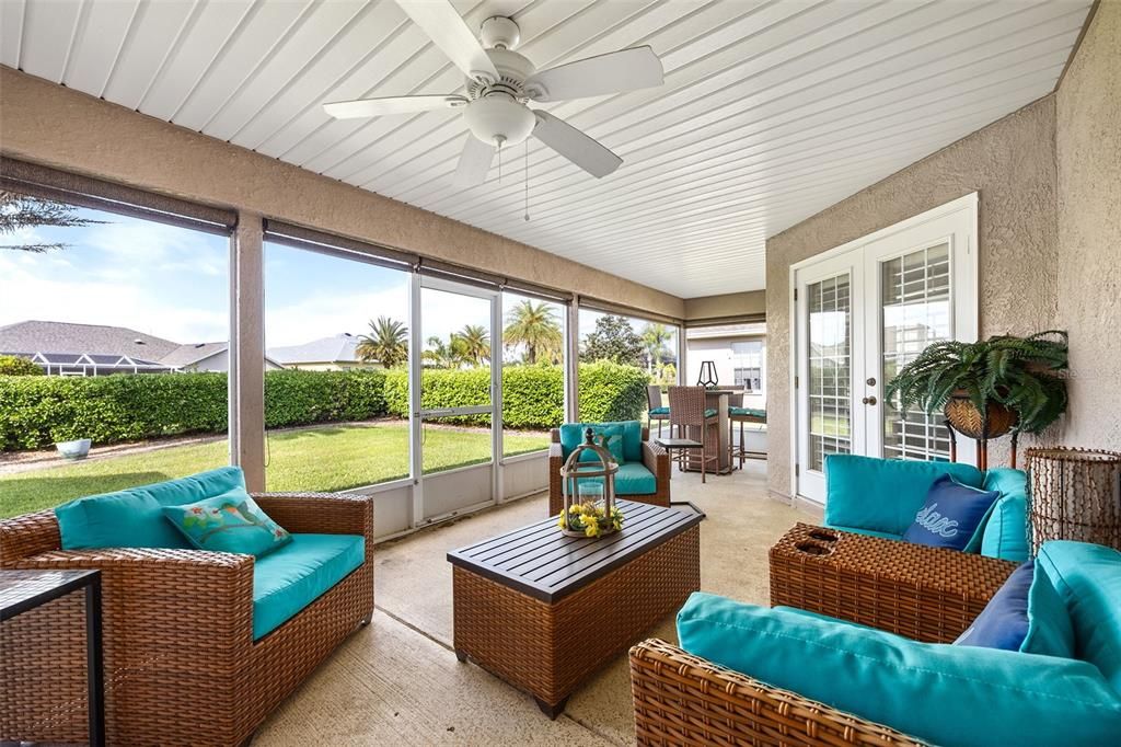 Screened-in Lanai, French Doors to Primary Bedroom