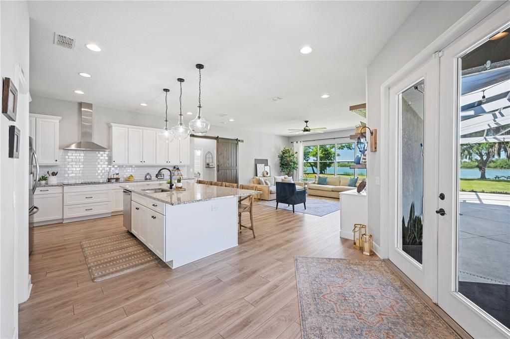 Open Kitchen/Family Room with Lake views!