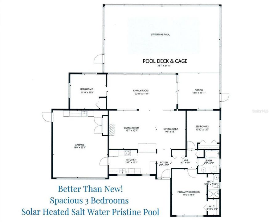You'll love the expanded floor plan + private pool area~