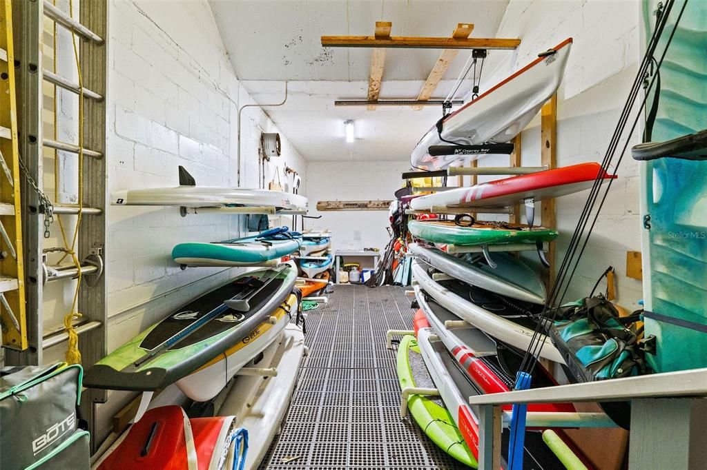 "board room" for kayak and SUP storage