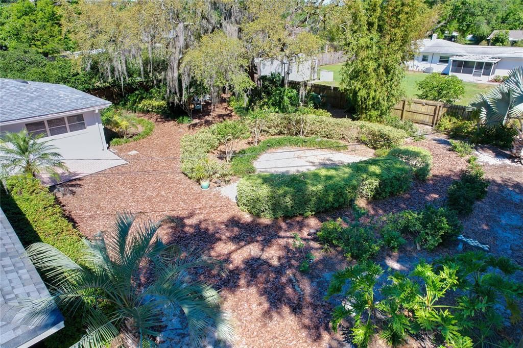 Backyard Garden Drone view