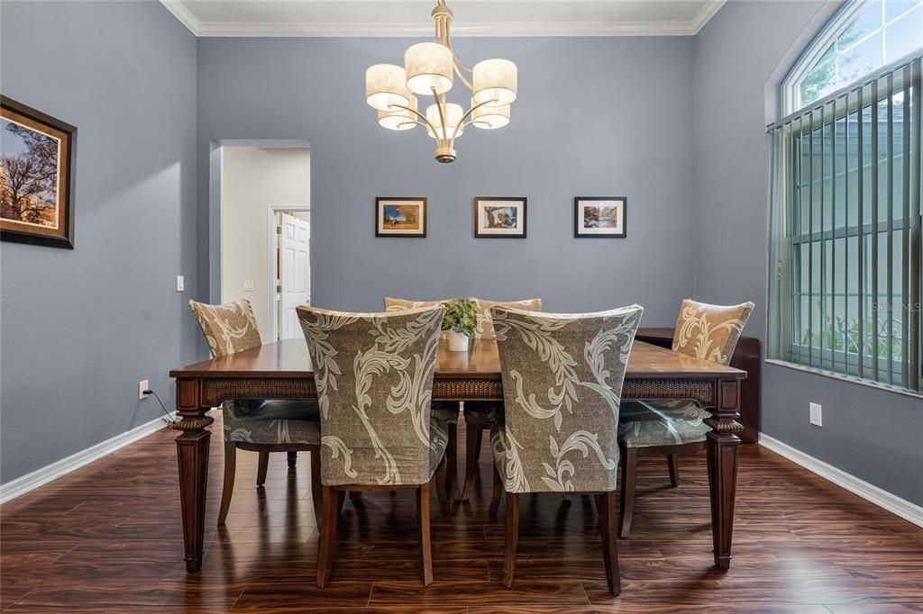 Formal Dining with crown molding