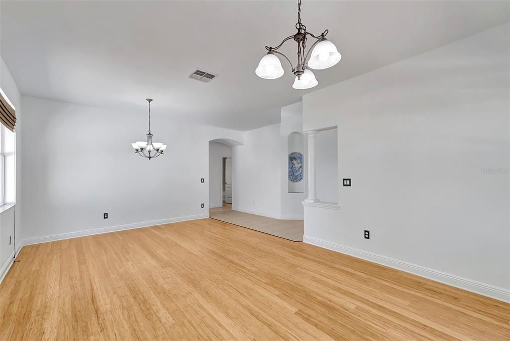 Living/Dining Room leading to Kitchen