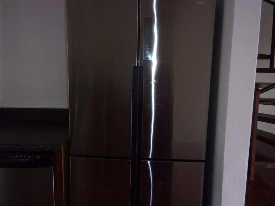 Black French doorNew Refrigerator with Flash streak Sorry