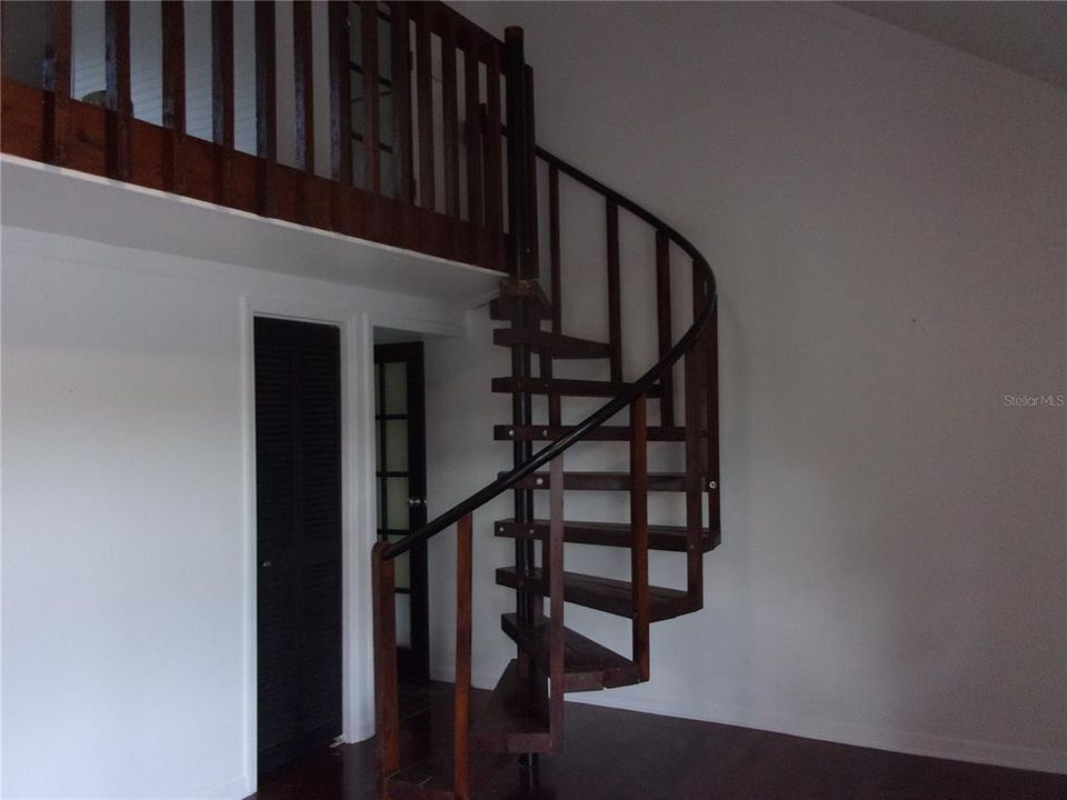 Spiral Staircase to the bedroom