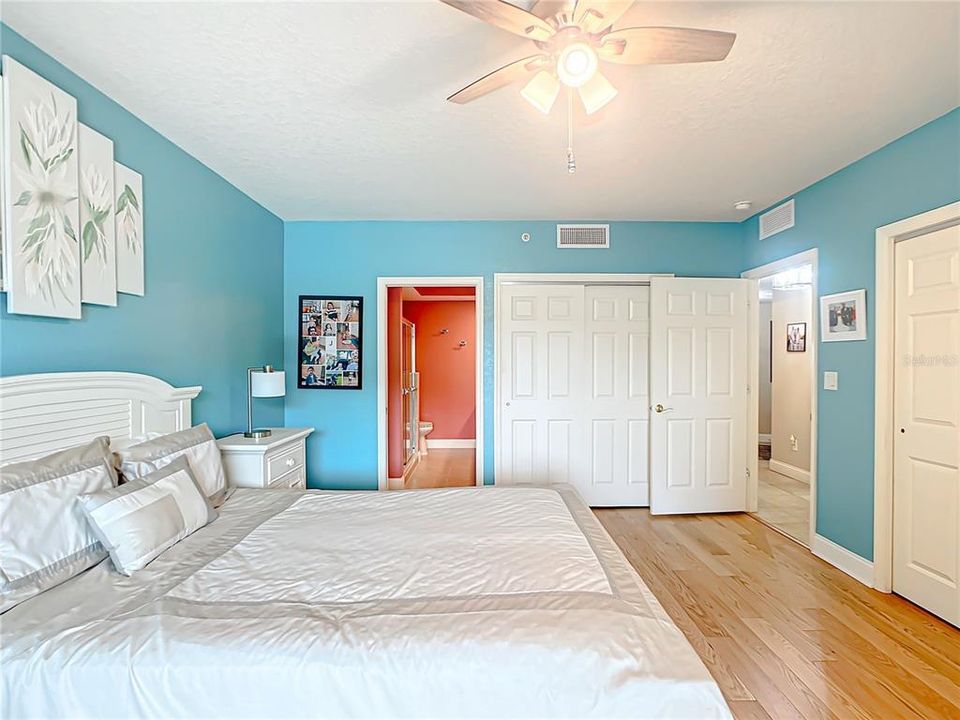 Closer look at the 2nd bedroom and bath.  This bedroom has hardwood flooring.