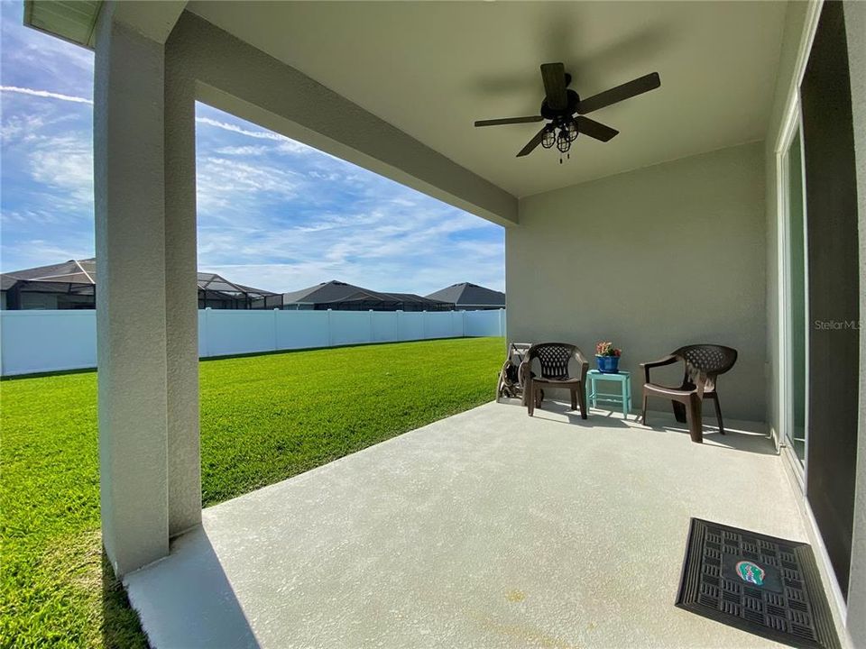 Covered Lanai with Ceiling Fan