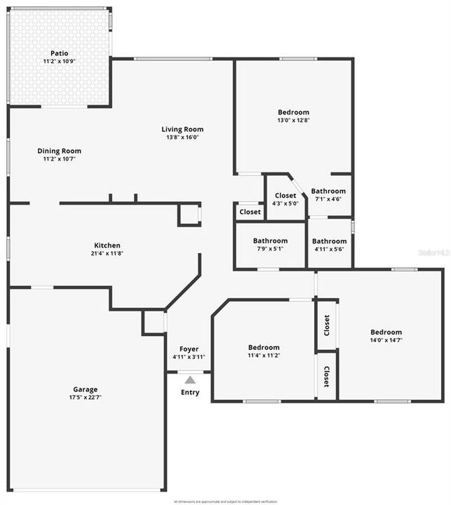 Active With Contract: $289,900 (3 beds, 2 baths, 1441 Square Feet)