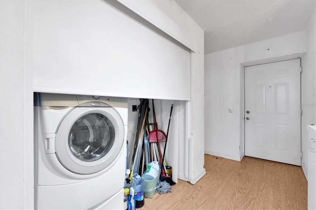 Laundry closet - and interior side of front door