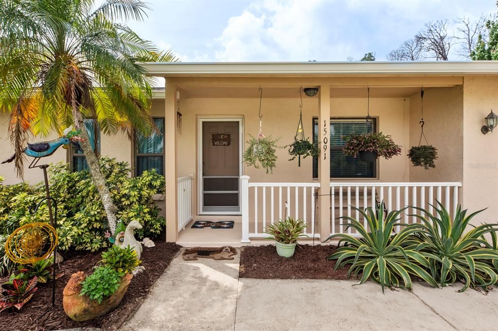 Sweet front porch to greet your neighbors.