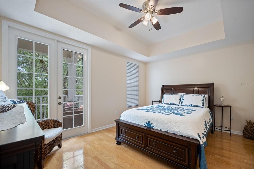 Master Bedroom with French door access to Porch
