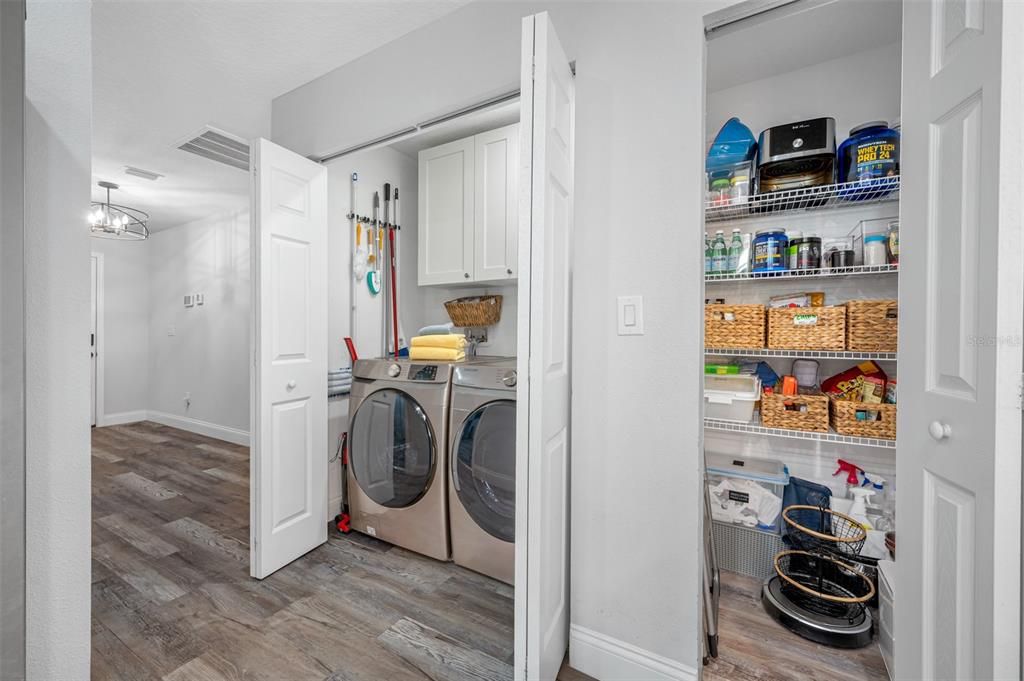 Inside Utility Room and Spacious Closet Pantry, off Kitchen area.