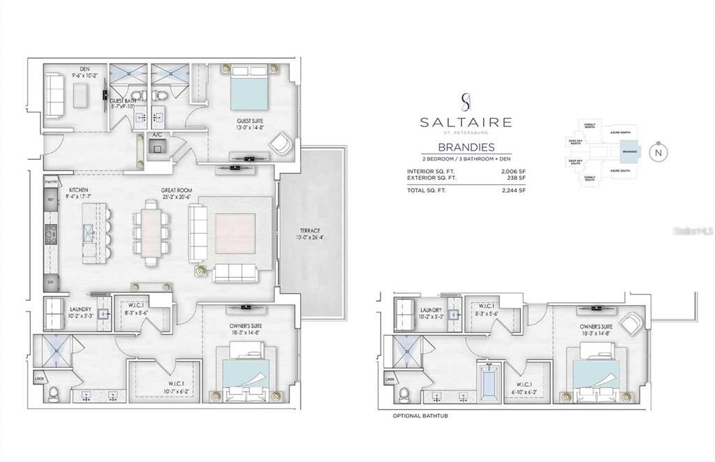 Brandies floor plan from developer