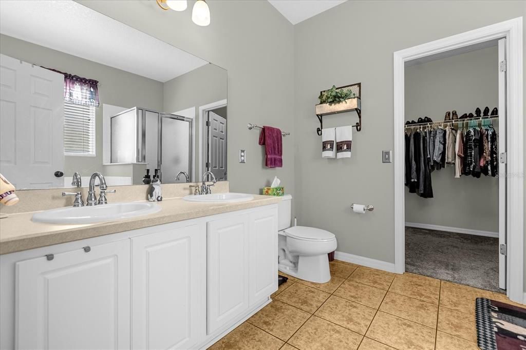 Owner's Bathroom with dual sinks