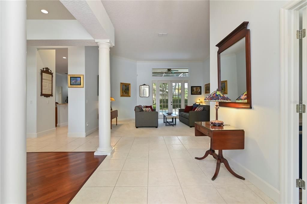 Foyer with views of Formal Living Room