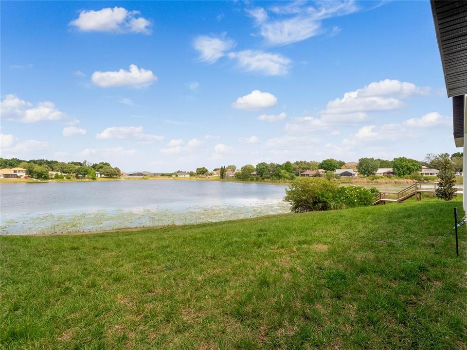 Gorgeous lakefront views in backyard.