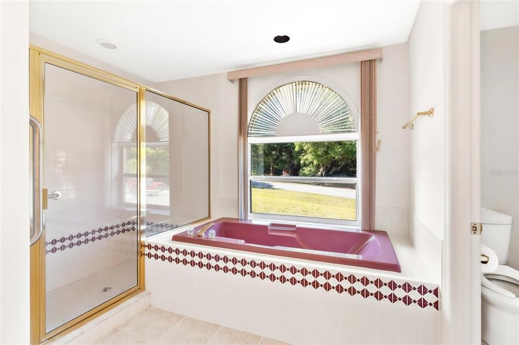 Primary Bathroom with Garden Tub and Walk-in Shower