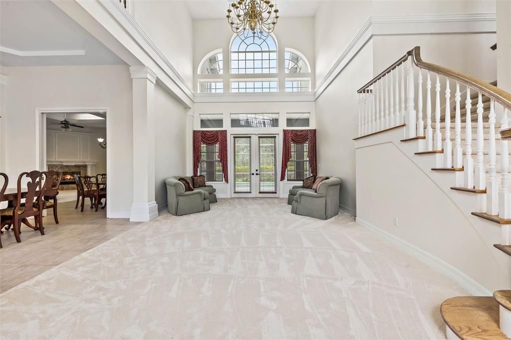 Grand entrance with Vaulted ceilings