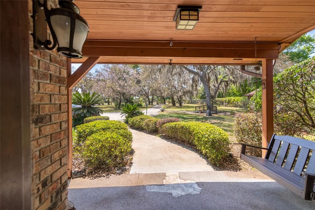 main entry overlooking front drive