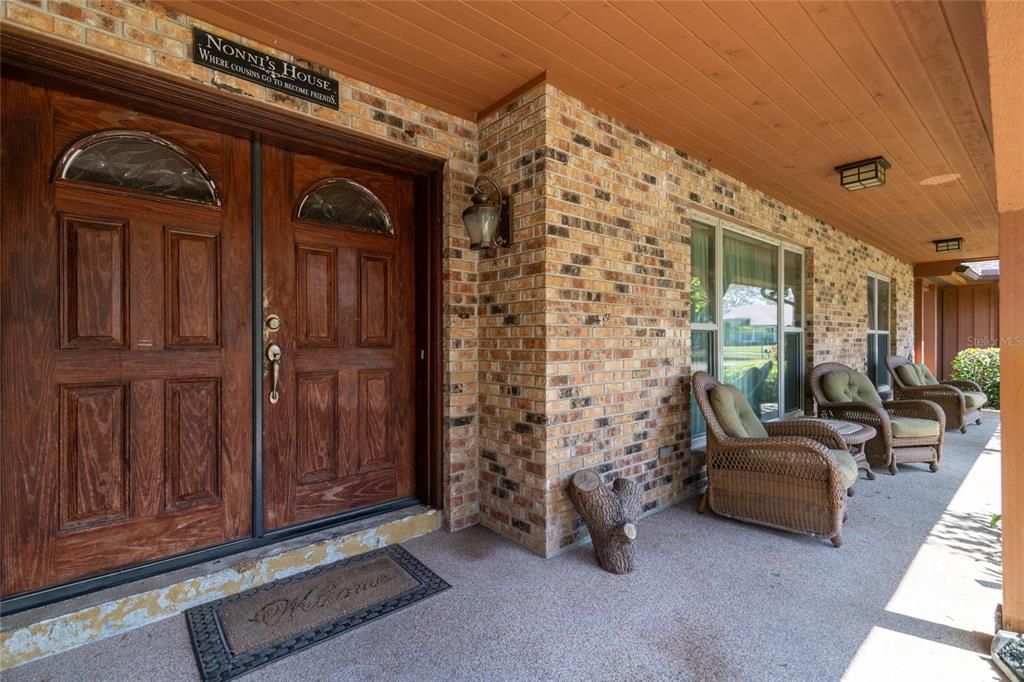 main entry overlooking front drive