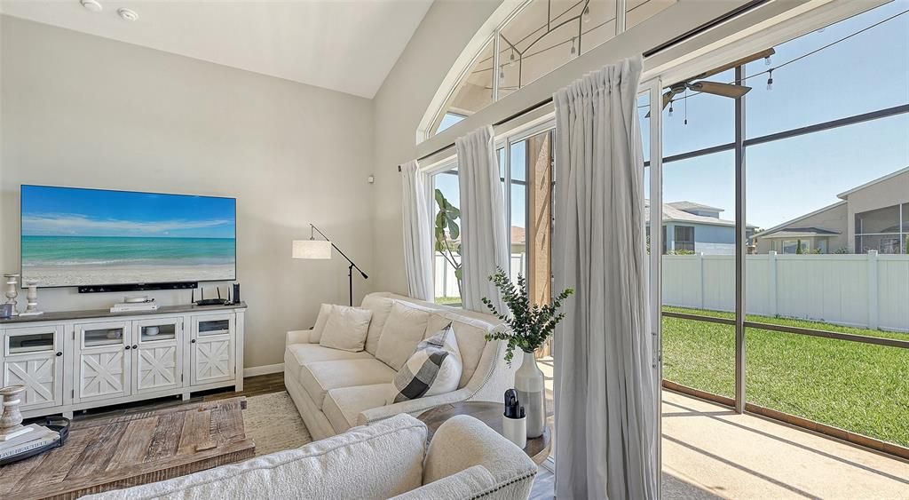 Living area looking into lanai