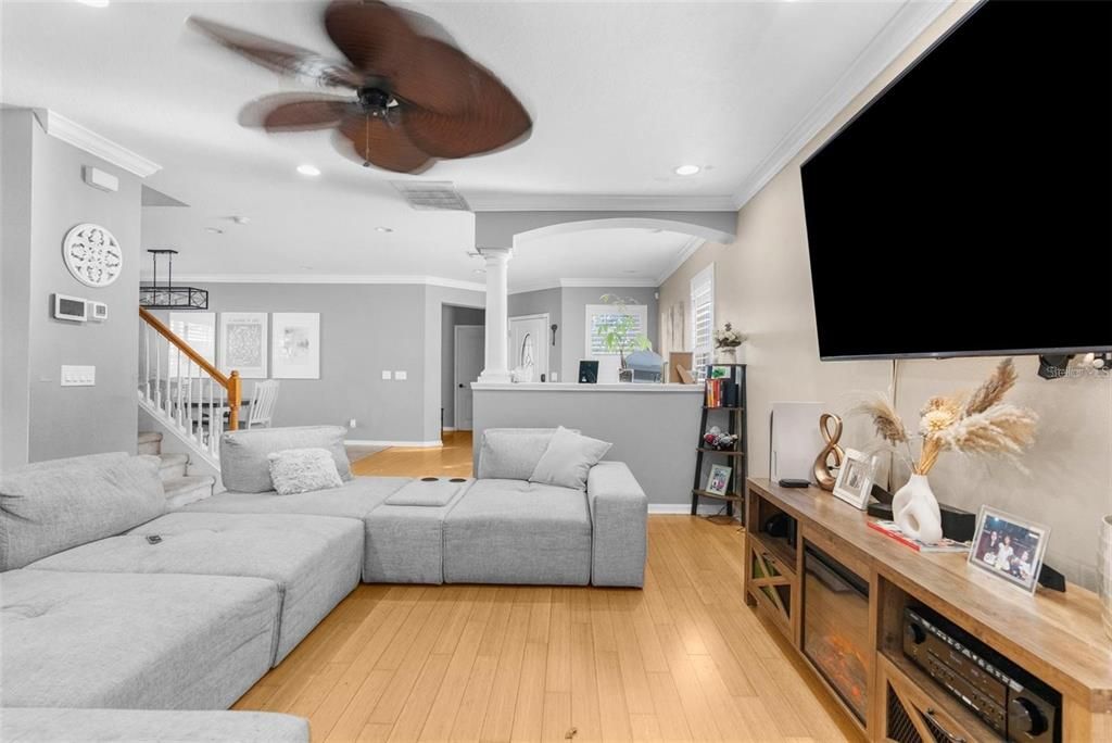 Living room with view of front door - 12119 DEERTRACK LOOP