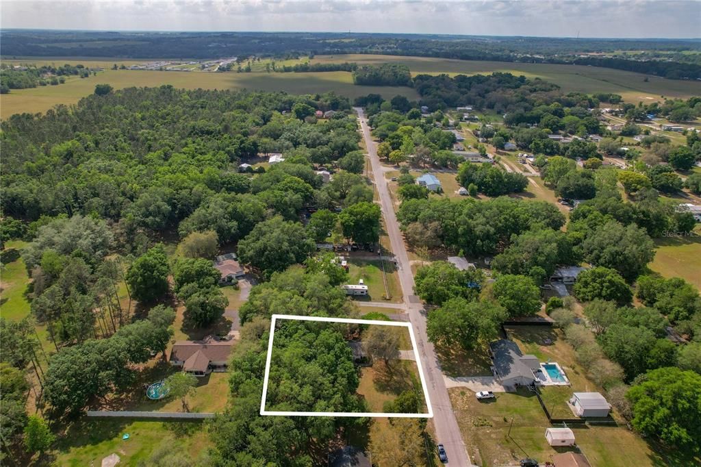 over half acre lot