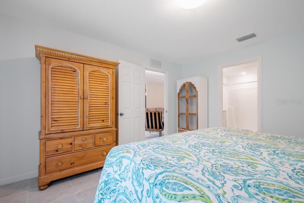 MASTER BEDROOM:  KING SIZE BED is shown