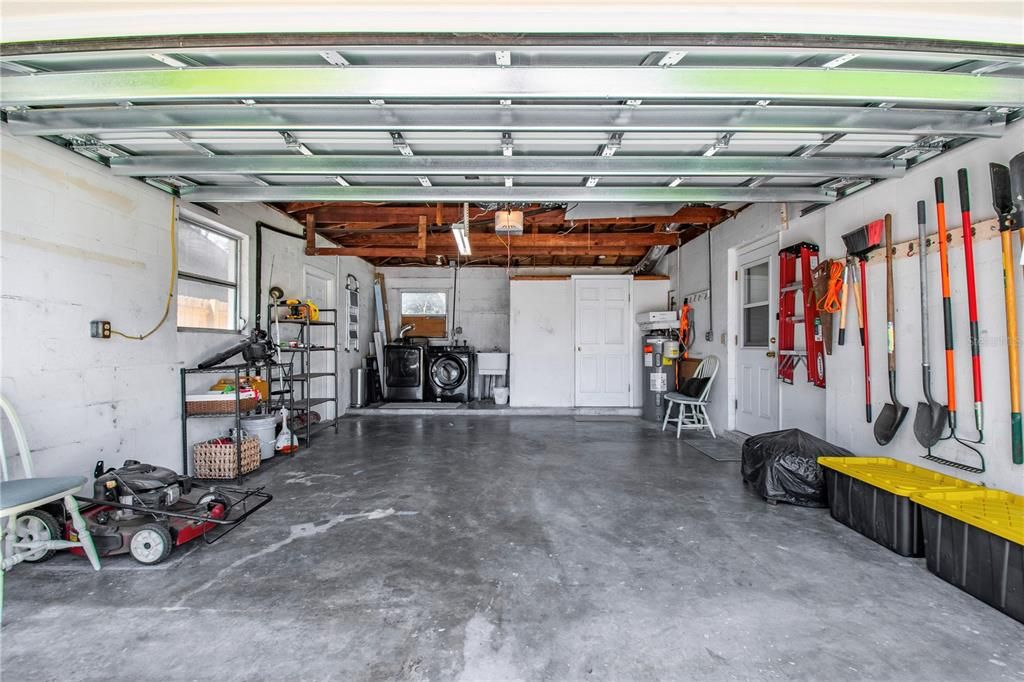 NEW washer and dryer in this meticulously kept garage.