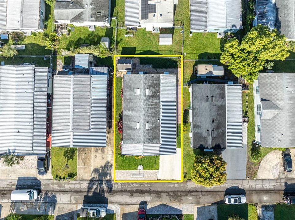 Aerial view of home and lot!